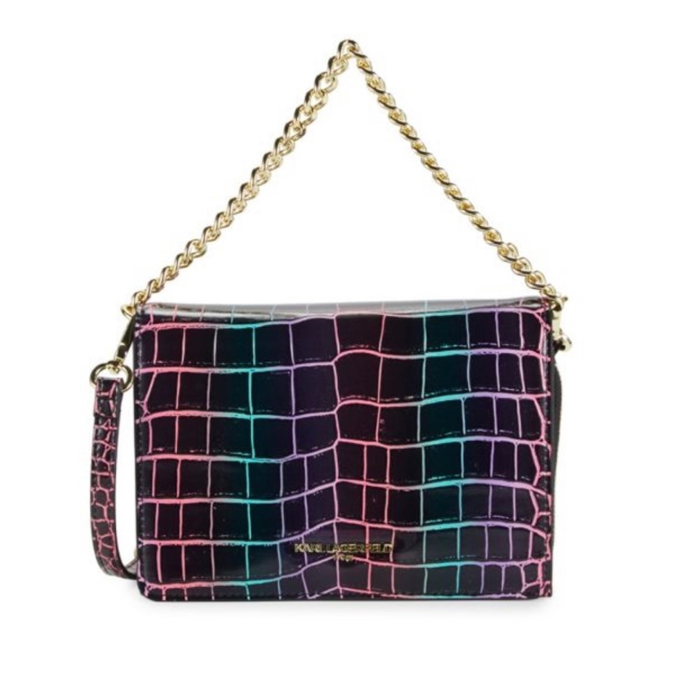 Karl Lagerfeld Paris - Simone Croc-Embossed Crossbody Bag